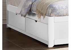 5ft King Size Pentre 2 Drawer Storage White Finish Wood Bed Frame 2